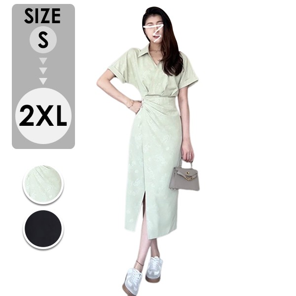 樂天商城 - ワンピース 夏用 夏服 レディース ゆったり 半袖 きれいめ お出かけ 通勤　通学　体型カバー 旅行　大人　可愛い　着痩せるグローリーパーク