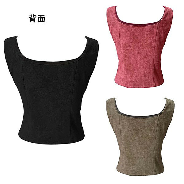 【楽天3位獲得】ヨーロッパ 中世 パンクレトロショートベスト 女の子 3カラー コスプレ 演劇 舞台服 ステージ衣装 ハロウィン S M L XL 2XL ブラック レッド コーヒーグローリーパーク