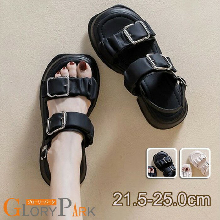 樂天商城 - スポーツサンダル 厚底 厚底サンダル レディース ヒール6cm ベルト 歩きやすい 軽量 美脚効果 スポサン ビーチサンダル 厚底靴 カジュアル 夏 黒 ホワイト 21.5 22.0 22.5 23.0 23.5 24.0 24.5 25.0