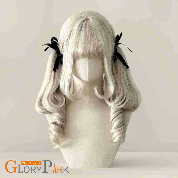 樂天商城 - ウィッグ ロング ベージュ ゆるウェーブ フリーサイズ 前髪あり 自然 小顔効果 ロリータ 原宿系 日常使い 撮影 コスプレ レディース 耐熱 フルウィッグ