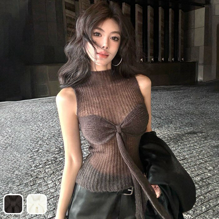樂天商城 - トップス ニット ベスト セクシー ノースリーブ ブラウス カットソー 韓国風 大人 可愛い かわいい 秋 冬 春 オフィス 通勤 20代 30代 40代 OL レディース ファッション ぽっちゃり ゆったり カジュアル おしゃれグローリーパーク