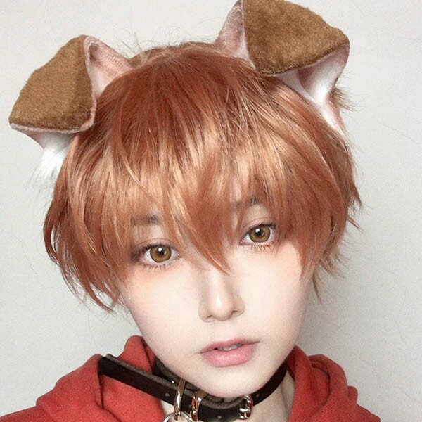 ウィッグ メンズ 短髪 かつら 自然 フルウィッグ ショートウィッグ ショートヘア 前髪あり コスプレ 男装 おしゃれ ナチュラル かっこいい 可愛い ショート 耐熱ウィッグ オレンジ 小顔効果抜群 コスチューム 文化祭 学園祭 イベント 韓国風