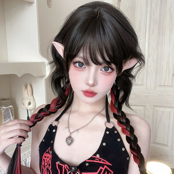 ウィッグ メッシュ レディース フルウィッグ ぱっつん前髪 前髪あり 可愛い かわいい 大人用 コスプレ ロリータ ゴスロリ コスチューム 原宿風 仮装 超自然...