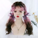 ウィッグ レディース フルウィッグ ロング グラデーション 巻き髪 ピンク ぱっつん前髪 可愛い かわいい 大人用 コスプレ ロリータ ゴスロリ コスチューム 原宿風 仮装 超自然 かつら wig Lolita 小顔 文化祭 イベント 学園祭 ハロウィン 地雷系