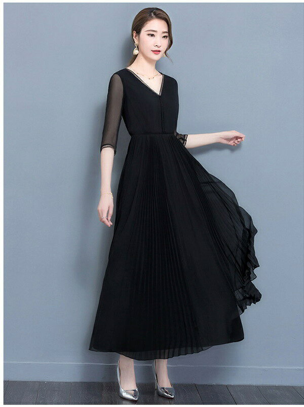 【7サイズ】パーティードレス 大きいサイズ 結婚式 ワンピース 大きいサイズ フォーマル ワンピース 結婚式 ピアノ発表会 ドレス 大人 ロングドレス 演奏会 黒 コンサート ドレス 親族 フォーマルドレス