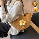 かごバッグ ショルダー レディース 大きめ 大人可愛い 春夏 カバン バッグ ストローバッグ ポケット 軽い 大容量 おしゃれ ナチュラル 旅行 リゾート ビーチ ママバッグ 日常 軽量 ベージュ