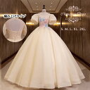 カラードレス お色直し ライトイエロー 浅い黄色 演奏会 袖あり ポワントスリーブ パーティードレス フォト婚 ピアノ発表会 イブニングドレス バックレスドレス 編み上げ プリンセスライン イベント 演出 舞台 ステージ 衣装 S M L XL 2XL dc011x1