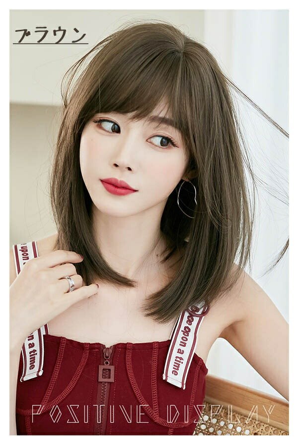 【期間限定！マスクプレゼント中】フルウィッグ 超自然 ピンク wig うぃっぐ スモーキー ウィッグ 内巻セミロングウィッグ 小顔 レディース ゆるふわ ナチュラル かつら エクステ 仮装 耐熱ウィッグ 原宿系 ハロウィン コスプレ dp035x1x1d4