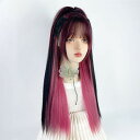 ウィッグ フルウィッグ ロングストレート 女性 レディース 地雷系 ロリータ ハロウィン ふんわり 前髪あり かつら コスプレ 可愛い 耐熱ウィッグ コスチュー...