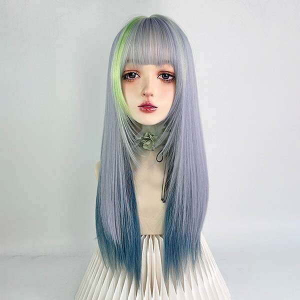 ウィッグ フルウィッグ ロングストレート 女性 レディース ゆめかわ ロリータ ハロウィン ふんわり 前髪あり かつら コスプレ 可愛い 耐熱ウィッグ 大人用 ...