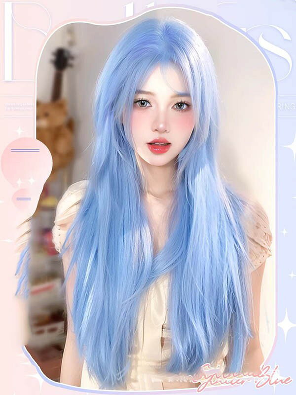 ウィッグ フルウィッグ ロングストレート 女性 レディース ゆめかわ ロリータ ハロウィン ふんわり 前髪あり かつら コスプレ 可愛い 耐熱ウィッグ コスチューム 仮装 大人用 グラデーション 文化祭 イベント 学園祭 女装 発表会 学芸会 舞台 演劇 変装 小道具 glorypark-10024850 パーティードレス通販 GloryPark サンプル画像2
