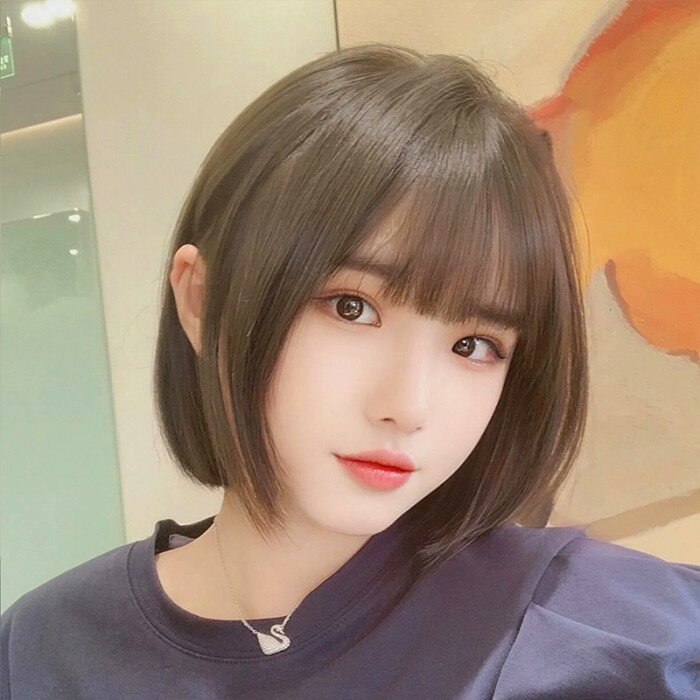 樂天商城 - ウィッグ ボブ ブラウン ショート ボブヘア ショートウィッグ パッツン前髪 前髪あり フルウィッグ 茶色 かつら 内巻 ロリータ 自然 可愛い コスプレ レディース コスチューム 仮装 大人 おしゃれ 普段使い 日常使い イベント 学園祭 演劇 舞台 学芸会 文化祭 ハロウィン