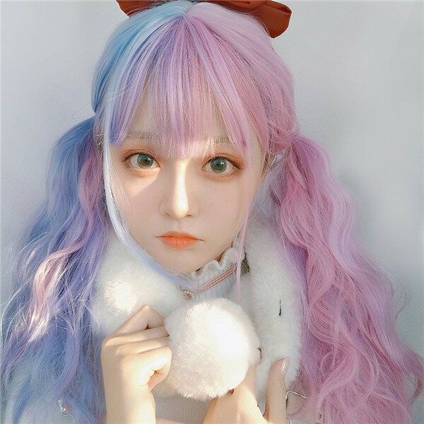 ウィッグ フルウィッグ ロング 日常可 lolita 原宿風 つけ毛 エクステ ウイッグ かつら wig ロング コスプレ ロング ハロウィン レイヤー 小顔効...