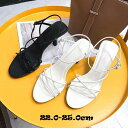★250円OFFクーポン配布中★華奢ストラップサンダル ピンヒールヒール ローヒール サンダル レディース かかと あり ヒールサンダル アンクルストラップ 夏 ベルト 靴 女性 大人 美脚 シューズ 小さいサイズ ブラック ホワイト