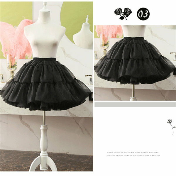 パニエ ウエディングドレス スカート ボリューム 白 黒 ワイヤー無し 普段使い 45cm ゴスロリ ソフトチュール Lolita ホワイト コスチューム ボリューム ゴムイン生地ウエスト cosplay 萌え萌え 柔らかい 骨無し ふわふわ カワイイ お姫様 ウェディング