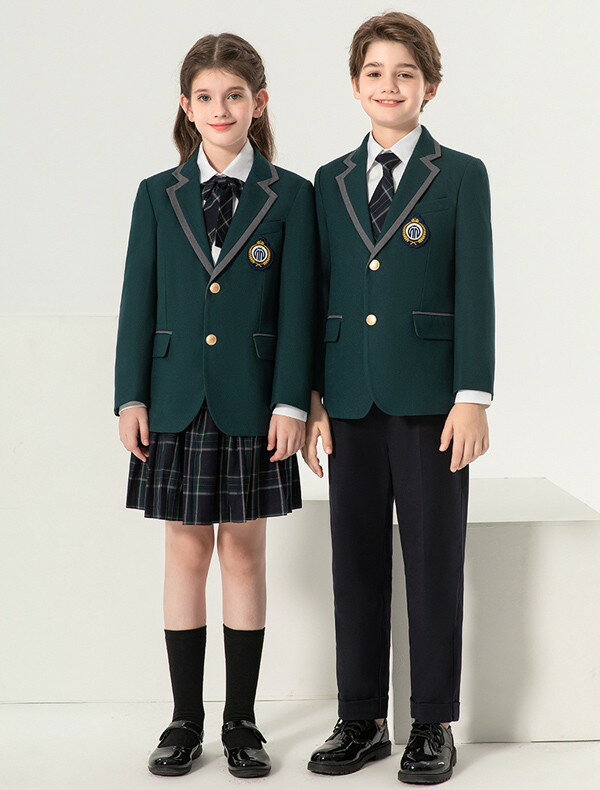 学生服 子供服 韓国風 ピアノ発表会 上下セット キッズスーツ キッズフォーマルスーツ 女の子 男の子 女児 小学校 高校生 中学生 制服 ジャケット ブラウス スカート リボン