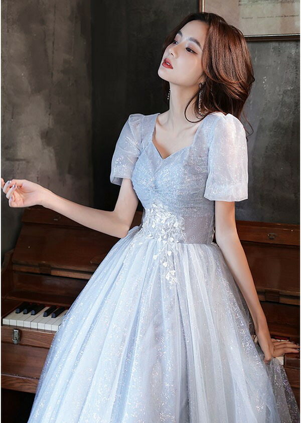 ドレス 大人 ピアノ発表会 ドレス 演奏会 結婚式 袖付き フェミニン 大きいサイズ パーティードレス ロングドレス 袖あり お呼ばれ 20代 30代 可愛い