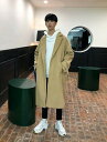 チェスターコート ロングコート アウター メンズ カジュアル メンズ 長袖 防風防寒 着痩せ 魅力 ポケット付 秋冬春 ラシャコート 厚手 暖かい 前開き 韓国系 モノトーン 通勤 通学 ベージュ