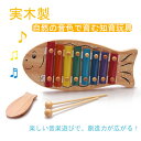 【知育玩具】木製 8音 木琴 魚型 ハンマー付き! 子供用 かわいい デザイン 安全設計 楽器遊び 早期教育 おもちゃ 男の子 女の子 誕生日プレゼント出産祝い