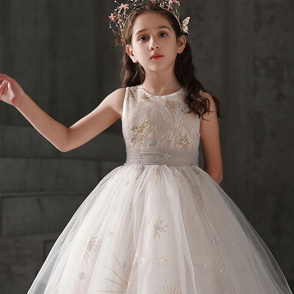 樂天商城 - 【100/110/120/130/140/150/160】キッズ ドレス パーティードレス お姫様 ワンピース 子供ドレス ショート丈 女の子 ファスナータイプ ノースリーブ 子供服 かわいい ジュニア ピアノ 誕生日 発表会 入園 卒業式 二次会 パーティー ステージグローリーパーク