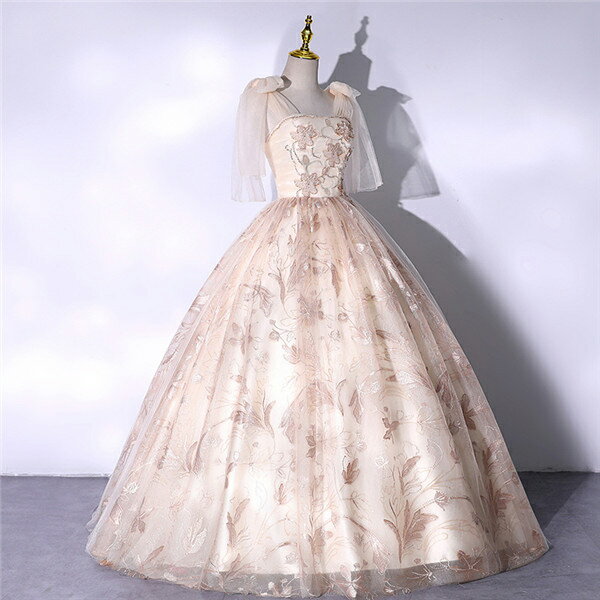 パーテイードレス ワンピース 着痩せ 発表会 演奏会 二次会 半袖 ファスナー エレガント 結婚式 演奏会ドレス ピアノ発表会 韓国 イブニングドレス 披露宴 フォーマルドレス シャンパン