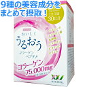 コラーゲン 粉末 サプリメント 美容 コラーゲンパウダー 「おいしくうるおうコラーゲンペプチド 75,000mg 30袋 (30日分)」 (プラセンタ ヒアルロン酸 乳酸菌 エラスチン セラミド ビタミンC 配合)