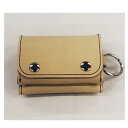 野球グローブの革製 三つ折り財布 コンパクトウォレット シンプル版 ベージュ