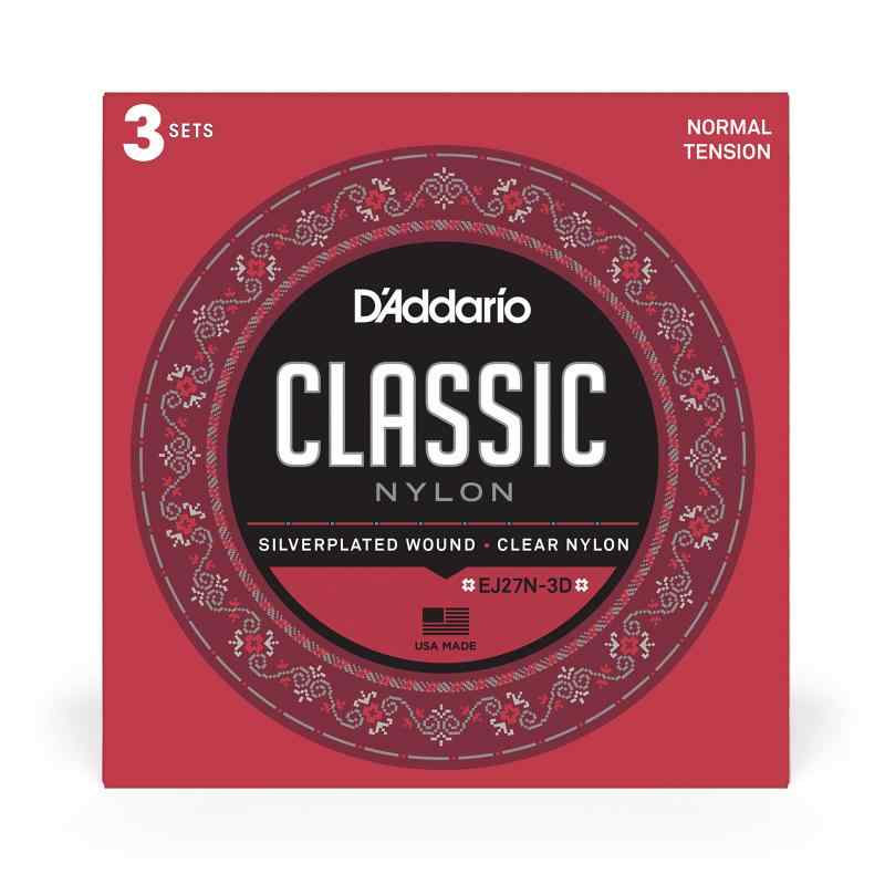 D'Addario ꥪ 饷å Sliverplated Wound Clear Nylon Normal Tension...