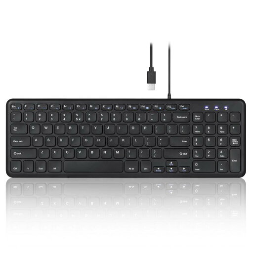 Perixx(ペリックス) PERIBOARD-213C キーボード Type-C サイレントクリックパンタグラフキータイプC 39.8 x 16.5 x 3 cm コンパクトデザインテンキー付き - ブラック - 英語配列キーボード Perixx(ペリックス) PERIBOARD-213C キーボード Type-C サイレントクリックパンタグラフキータイプC 39.8 x 16.5 x 3 cm コンパクトデザインテンキー付き - ブラック - 英語配列キーボード