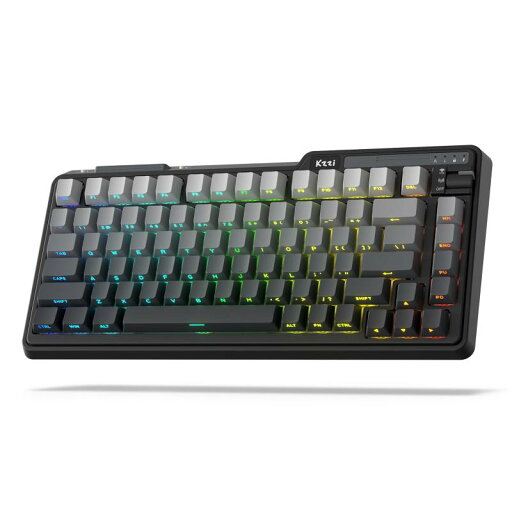 K75 Lite ガスケット 75% ワイヤレス メカニカル キーボード ホットスワップ可能、トライモード ノブ BT 5.0/2.4G/USB-C 82 キー ゲーミング キーボード、潤滑済みリニア スイッチとスタビライザー K75 Lite ガスケット 75% ワイヤレス メカニカル キーボード ホットスワップ可能、トライモード ノブ BT 5.0/2.4G/USB-C 82 キー ゲーミング キーボード、潤滑済みリニア スイッチとスタビライザー