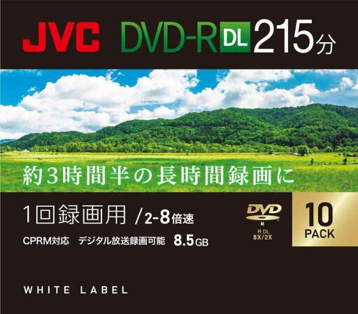 ビクター(VICTOR) JVC 1回録画用 DVD-R DL 215分 片面2層 2-8倍速 10枚 ホワイトディスク VHR21HP10C2 ビクター(VICTOR) JVC 1回録画用 DVD-R DL 215分 片面2層 2-8倍速 10枚 ホワイトディスク VHR21HP10C2
