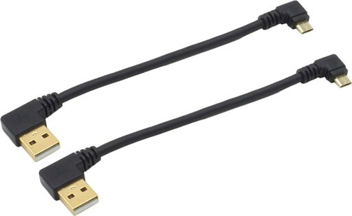 オファン USBケーブル microUSB 両端子 L字 短い USB-A L字型D - micro-B L字型C マイクロB ケーブル 充電データ通信対応 約15cm ブラック 2点セット オファン USBケーブル microUSB 両端子 L字 短い USB-A L字型D - micro-B L字型C マイクロB ケーブル 充電データ通信対応 約15cm ブラック 2点セット