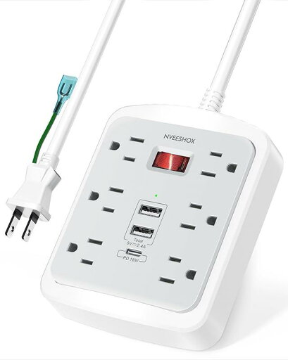 延長コード 2m 電源タップ Type-C付 usb コンセントタップ 雷ガード 壁掛け 6個AC口 2個USB-A 1個Type-C 急速充電 たこ足配線 oaタップ テーブルタップ マルチタップ 一括集中スイッチ 安全保護 NVEESHO 延長コード 2m 電源タップ Type-C付 usb コンセントタップ 雷ガード 壁掛け 6個AC口 2個USB-A 1個Type-C 急速充電 たこ足配線 oaタップ テーブルタップ マルチタップ 一括集中スイッチ 安全保護 NVEESHO