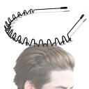 カチューシャ メンズ レディース ヘアバンド 痛くない ヘアアレンジ 男女兼用 ブラック 【1 / 2個セット】