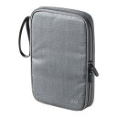 サンワダイレクト ガジェットポーチ 薄型 ガジェットケース ケーブル収納 トラベルケース ゴムバンド固定 200-BAGIN035/036(3)
