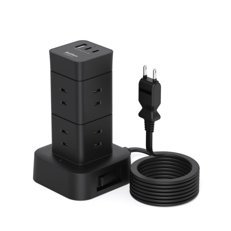 Addtam 電源タップ タワー 延長コード