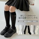 【送料無料】靴下 キッズ 子供 女の子 ハイソックス くつ下 綿素材 薄手 メッシュ スクールソックス かわいい 快適 履き心地良い 吸汗性 通気性 伸縮性 フィット感 通園通学 フォーマル カラバリ豊富