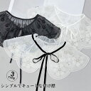 【送料無料】 つけ襟 付け襟 レース 付け襟 レディース レイヤード 重ね着 花柄 刺繍 シンプル かわいい 透け感 ビーズが付き 2タイプ
