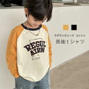 【送料無料】Tシャツ キッズ 男の子 女の子 綿100% コットン100% ロンT 長袖 着心地良い ゆったり シンプル かわいい おしゃれ オールシーズン オ...