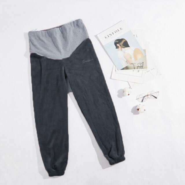 ルームパンツ 長パンツ 厚手 マタニティ パジャマパンツ 裏起毛 部屋着 もこもこ 産前 リラックス 春 秋冬 ウエスト調整可能 ルームウェア ストレッチ 暖かい 大きいサイズ ふわふわ 可愛い お洒落 送料無料