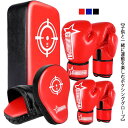 親子で ボクシング 5点セット 子供用 キックボクシングパッド 大人用 グローブ 武術 ボクシンググローブ キックミット テコンドー ミット 武術 練習用 空手...