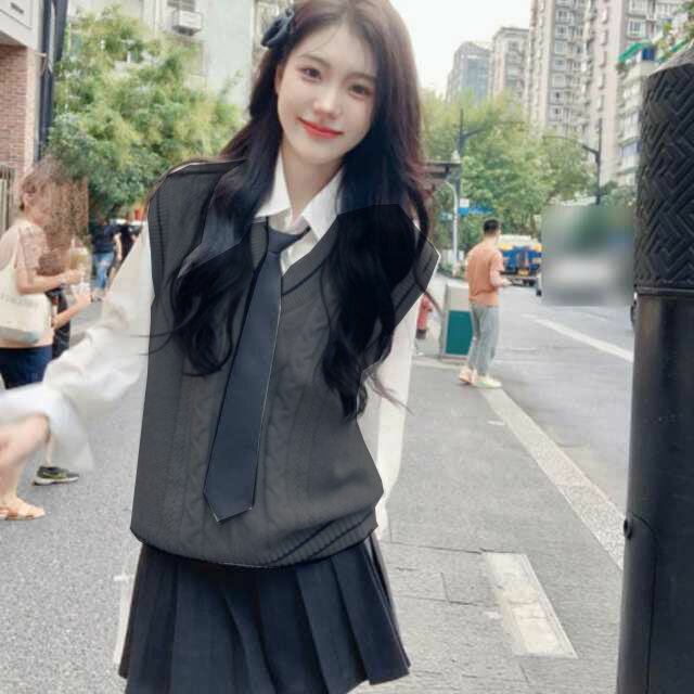 制服4点セット スクール 高校制服 春秋冬 ニットベスト 学生服 女の子 スーツ コスプレ 卒業式 入学式 JK制服 上下セット セットアップ 韓国 スクールシャツ プリーツスカート ネクタイ 送料無料
