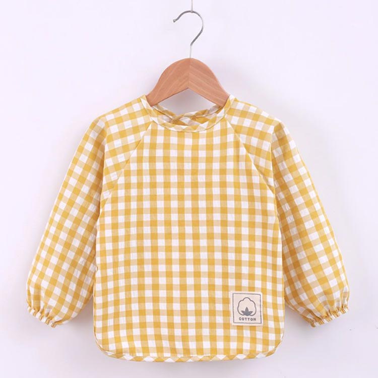 子供 長袖/袖なし 小学校 スモック 撥水 女の子 食事エプロン 子供 男の子 汚れ防止 綿 長袖 チェック柄 幼稚園 子供用 園児 給食用 プレイウエア コットン 袖付き ノースリーブ 春夏秋冬 ギフト