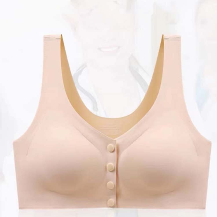 ブラジャー パッド付き 乳がん用 乳がん用 ブラジャー ノンワイヤーブラ 術後 前開...