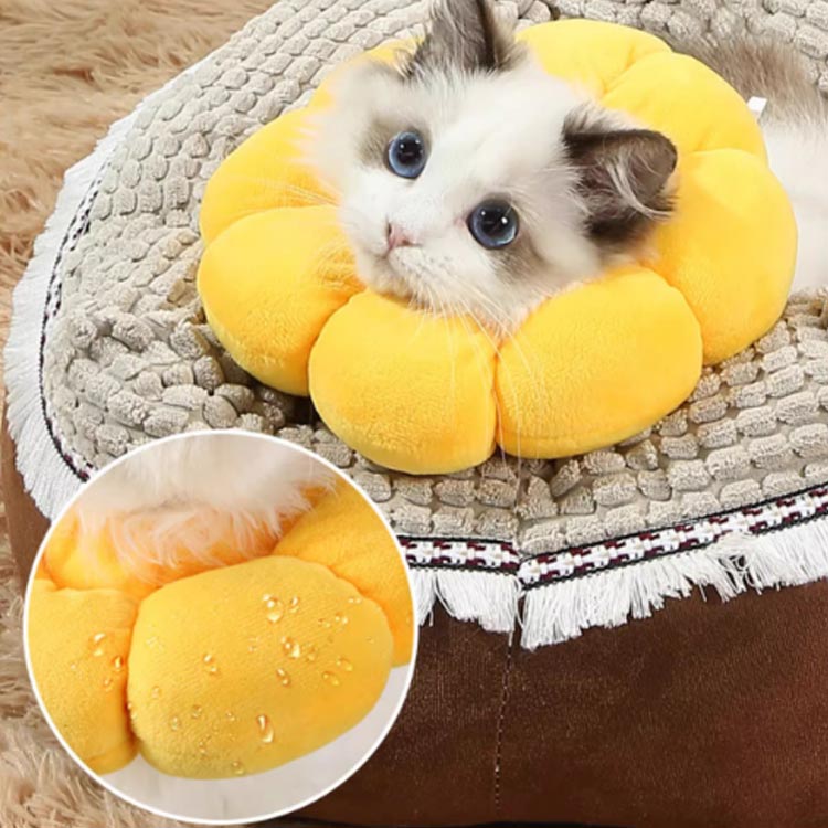 かわいい 軽量 エリザベスカラー 猫 ケガ 爪切り 傷の保護 ソフト 介護 去勢 犬 避...