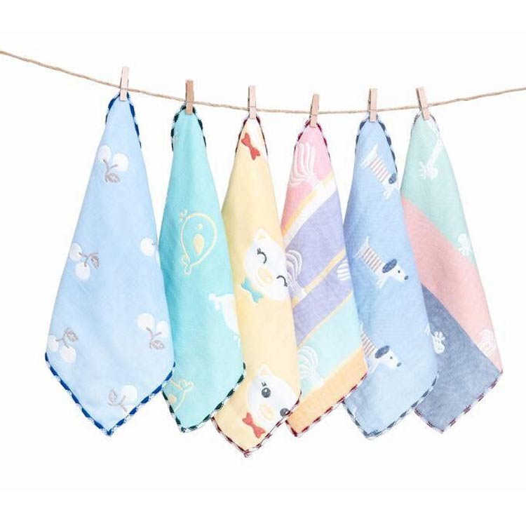 ガーゼハンカチ ガーゼ タオル 赤ちゃん 子供 25cm 大きめ 保育園 メーカー直送 幼稚園 6重ガーゼタオル ベビー フェイスタオル ミニタオル 8枚セット ガーゼタオル 出産祝い おしゃれ プレゼント 綿100 かわいい 女の子 リバーシブル 通気性 男の子 吸水 コットン