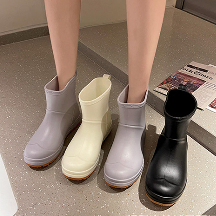 レインブーツ レディース 防水 レインシューズ 雨靴 ラバーブーツ スノーブーツ ショートブーツ 履きやすい 無地 歩きやすい 滑りにくい お洒落 シンプル カジュアル 厚底 雪 雨靴 雨の日 お出かけ ガーデニング 通勤 通学 おしゃれ — vista 3