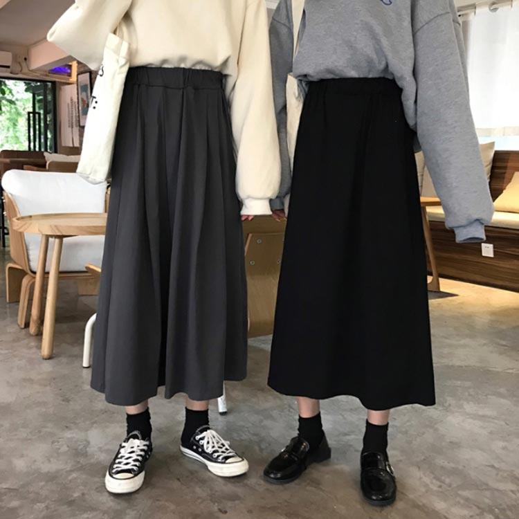 送料無料フレアスカート ロング ふんわりスカート Aラインスカート マキシスカート ナチュラル風 森ガール系 無地 大きいサイズ ボトムス 体型カバー オシャレ カジュアル シンプル ベーシック 定番