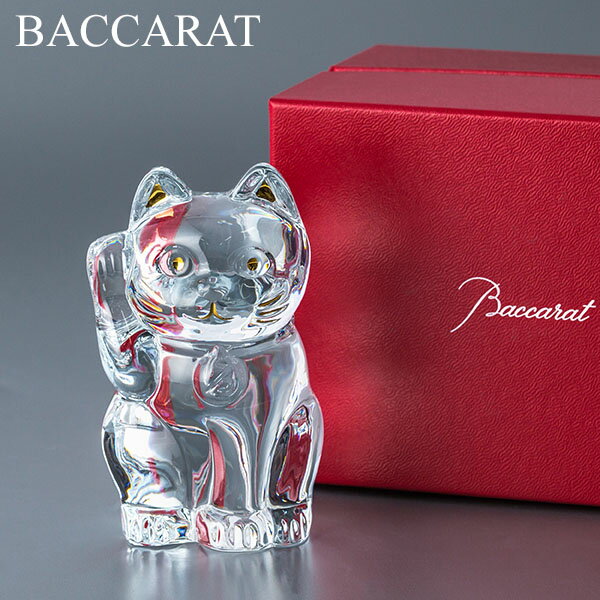 バカラ まねき猫 置物 クリスタル ガラス クリア 2607786 Baccarat CHAT LUCKY CATのサムネイル