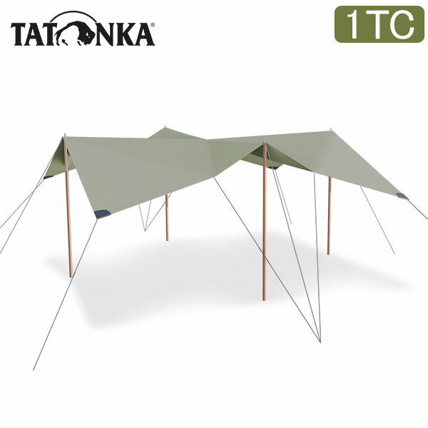 タトンカ Tatonka タープ Tarp 1 TC 425×445cm ポリコットン 撥水 遮光 2465 サンドベージュ Sand Beige 321 キャンプ アウトドア テント glv15